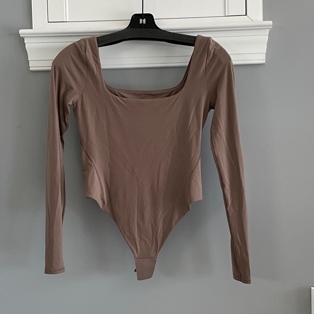 lululemon athletica Long Sleeve Bodysuit -tan/light brown